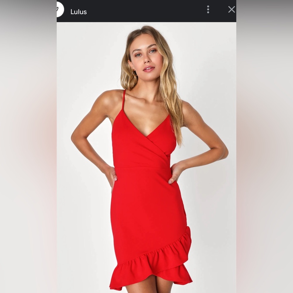 Lulus red dress size L